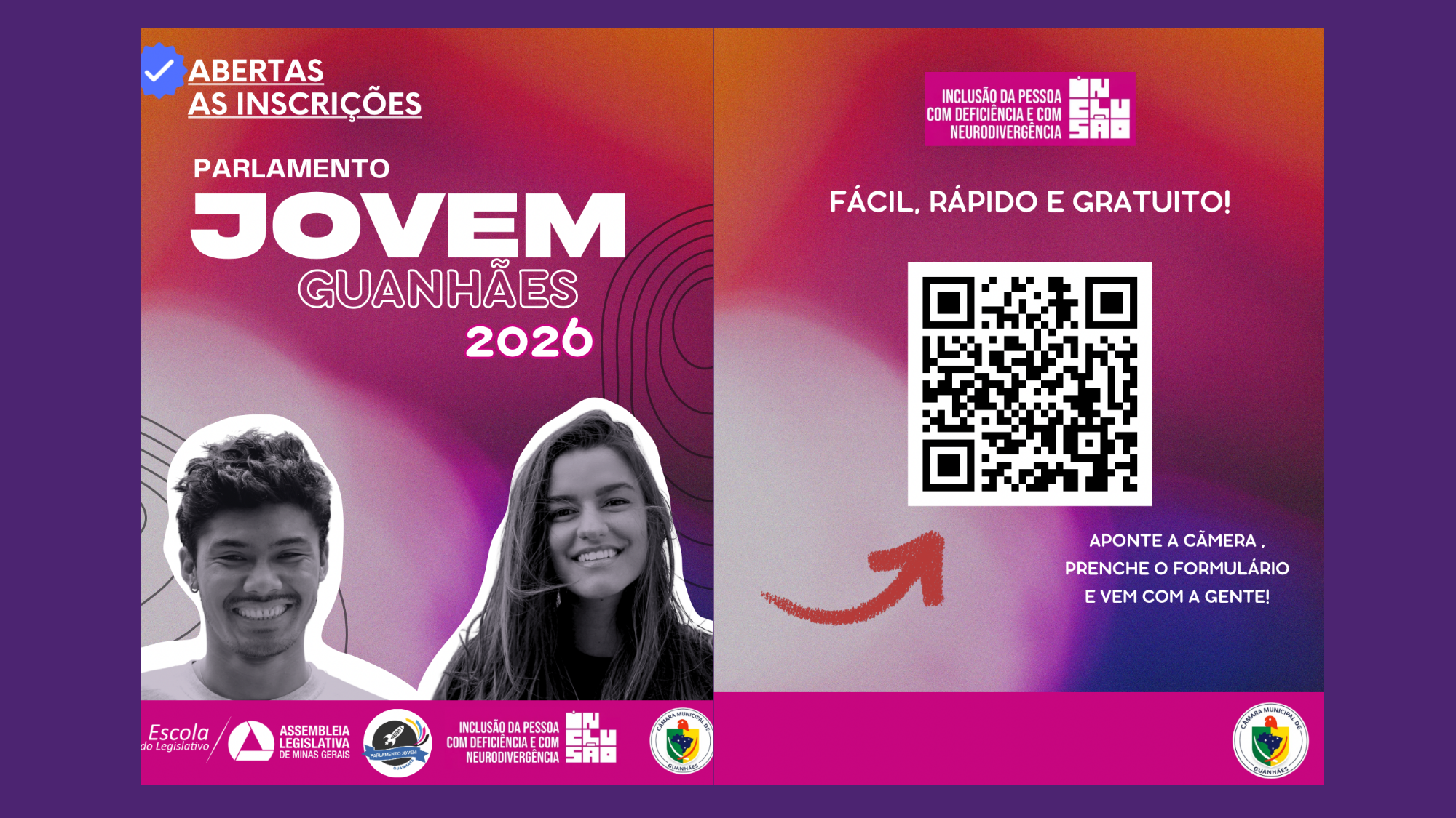 🚨✨ INSCRIÇÕES ABERTAS – PJ 2026!