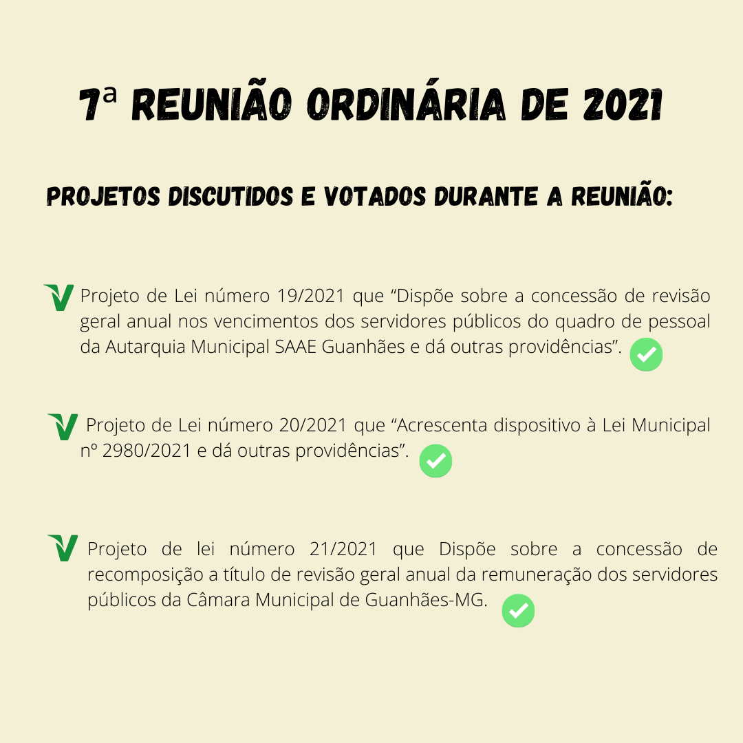 7ª Reunião Ordinária de 2021