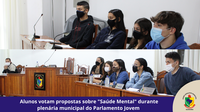 Alunos votam propostas sobre Saúde Mental durante plenária municipal do Parlamento Jovem 