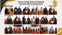 Câmara entrega Títulos de Cidadania  Honorária 2025 em Sessão Solene