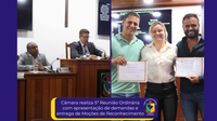 Câmara realiza 5ª Reunião Ordinária com apresentação de demandas e entrega de Moções de Reconhecimento