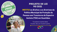 CMG aprova Projeto que institui a Política Municipal De Proteção ao autista