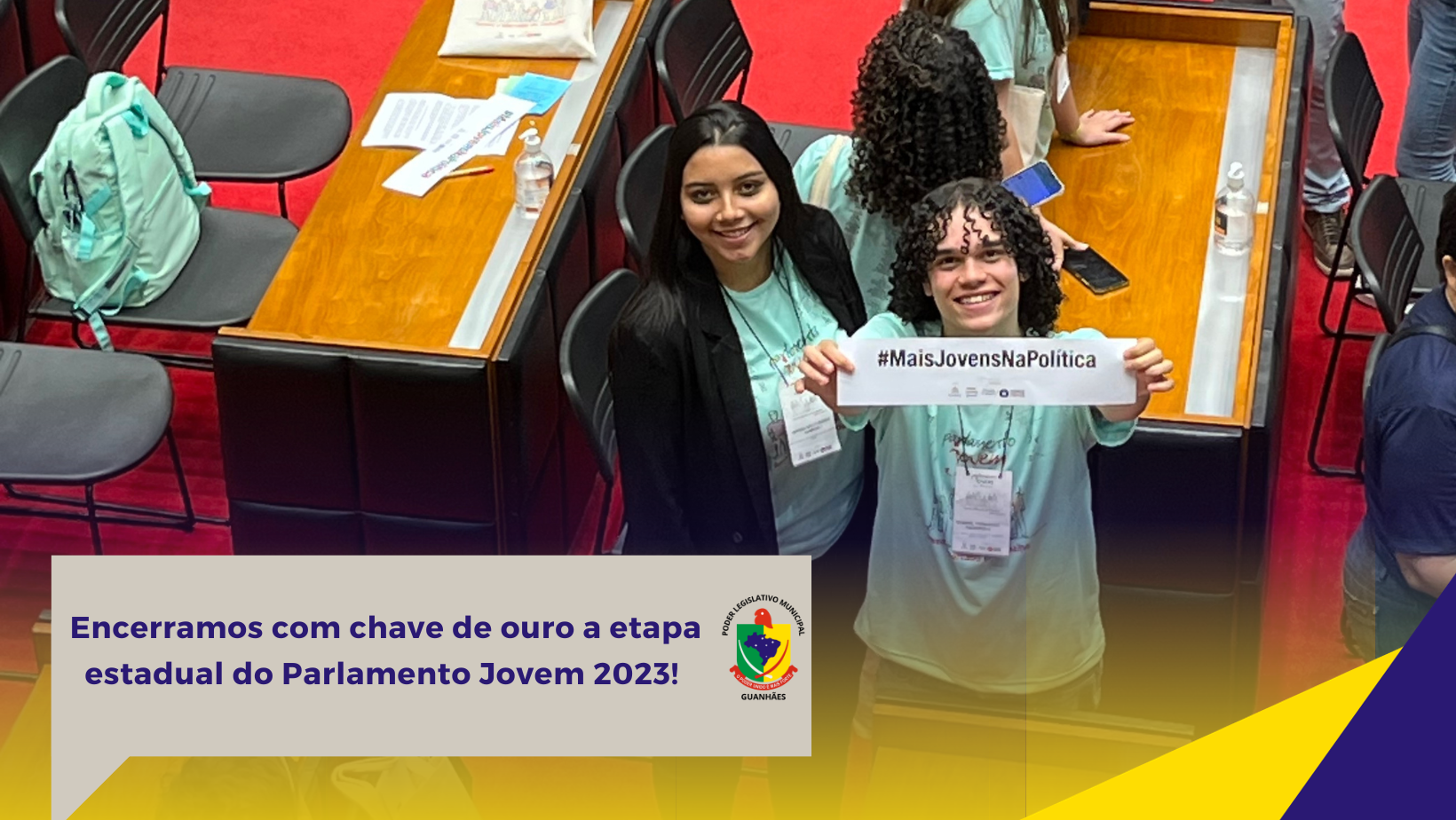 Encerramos com chave de ouro a etapa estadual do Parlamento Jovem 2023! ✨ 